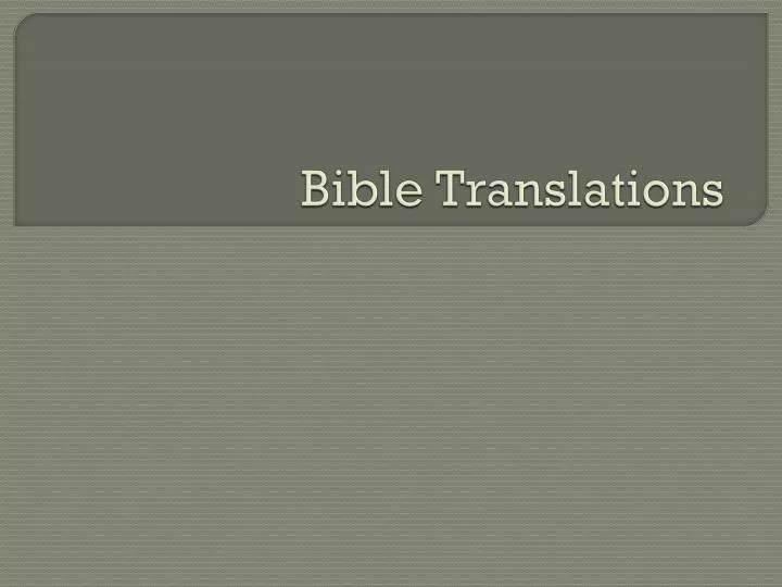 bible translations