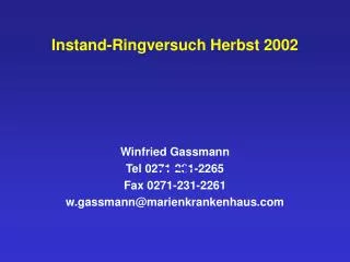 instand ringversuch herbst 2002