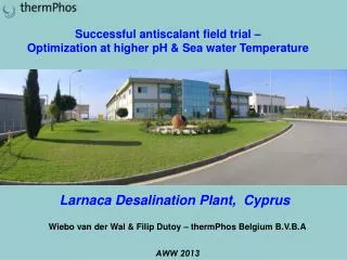 Larnaca Desalination Plant, Cyprus