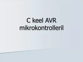 c keel avr mikrokontrolleril