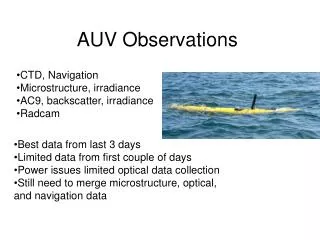 AUV Observations