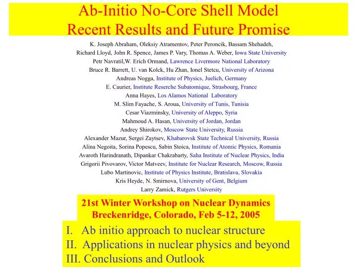 ab initio no core shell model recent results and future promise