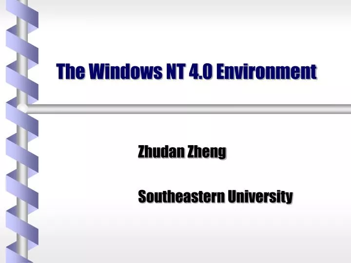 the windows nt 4 0 environment