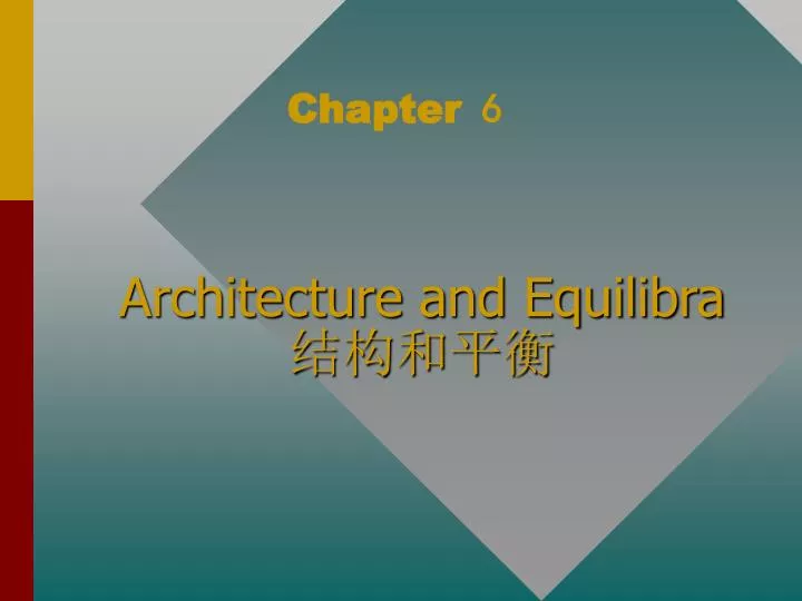 architecture and equilibra