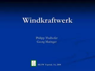 windkraftwerk
