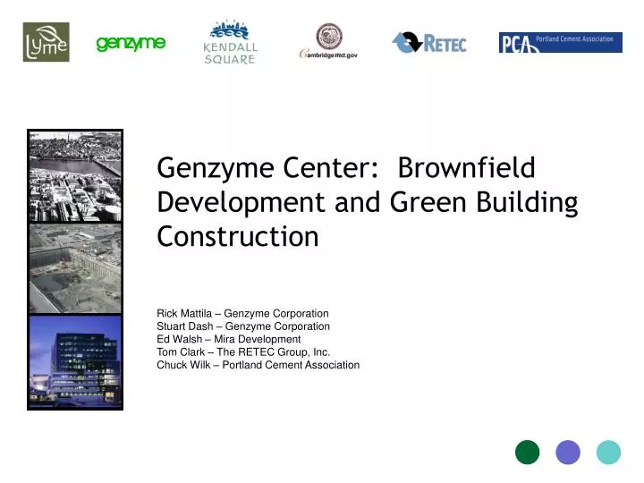 genzyme center brownfield development and green building construction