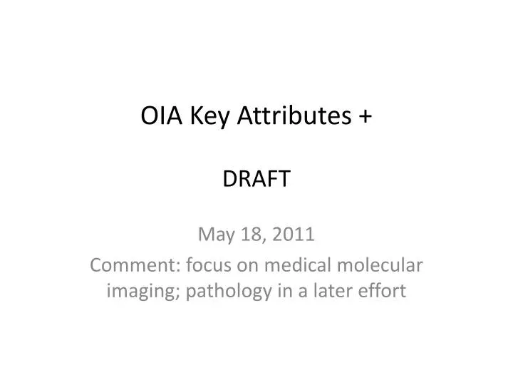 oia key attributes draft