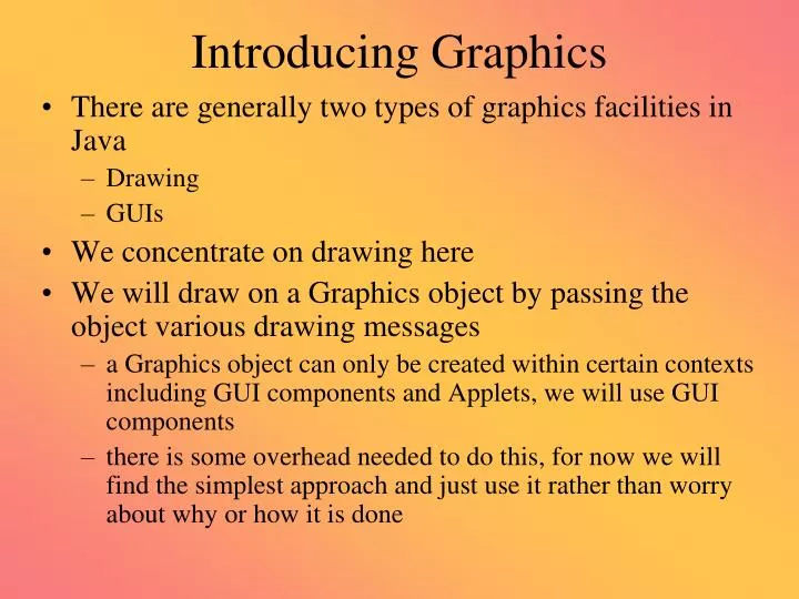 introducing graphics
