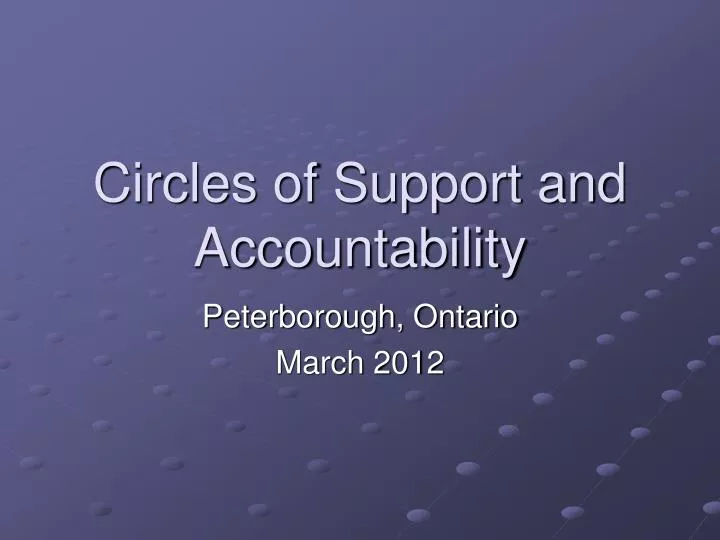 circles of support and accountability