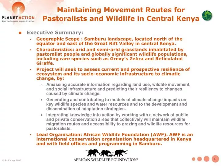 maintaining movement routes for pastoralists and wildlife in central kenya