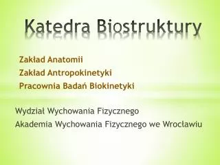 katedra bi o struktury