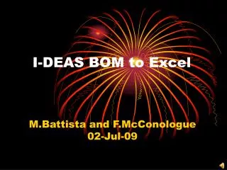 I-DEAS BOM to Excel