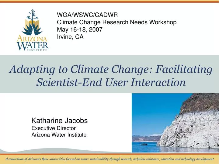 adapting to climate change facilitating scientist end user interaction