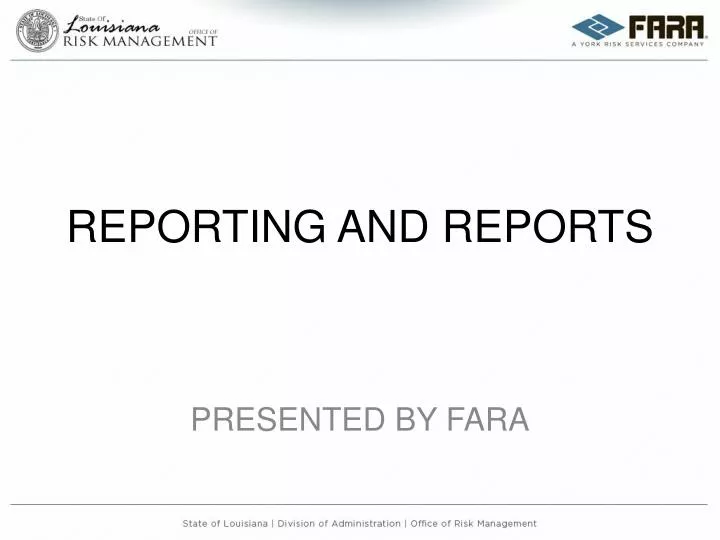 reporting and reports