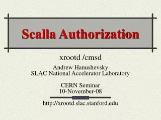Scalla Authorization