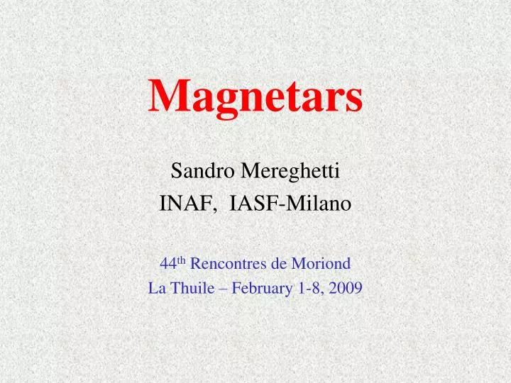 magnetars