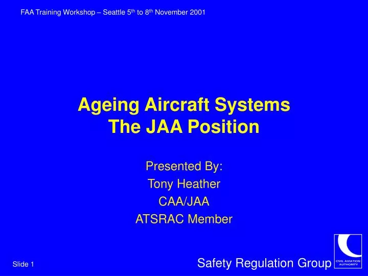 ageing aircraft systems the jaa position