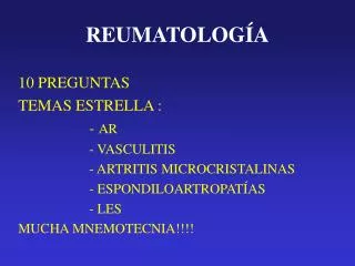 reumatolog a