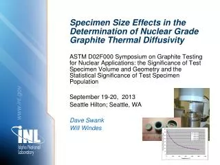 Specimen Size Effects in the Determination of Nuclear Grade Graphite Thermal Diffusivity