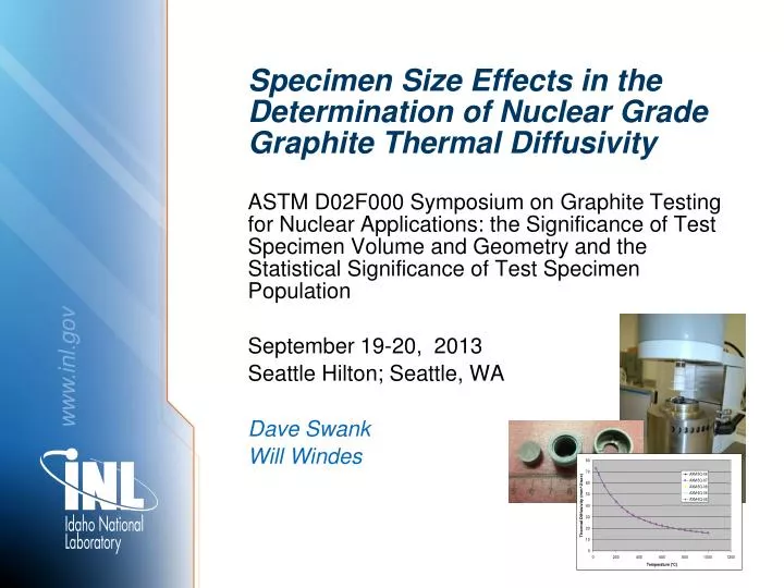 specimen size effects in the determination of nuclear grade graphite thermal diffusivity
