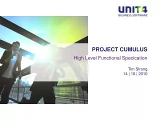 Project CUMULUS HIGH LEVEL FUNCTIONAL SPECIFICATION