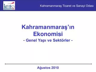 kahramanmara n ekonomisi