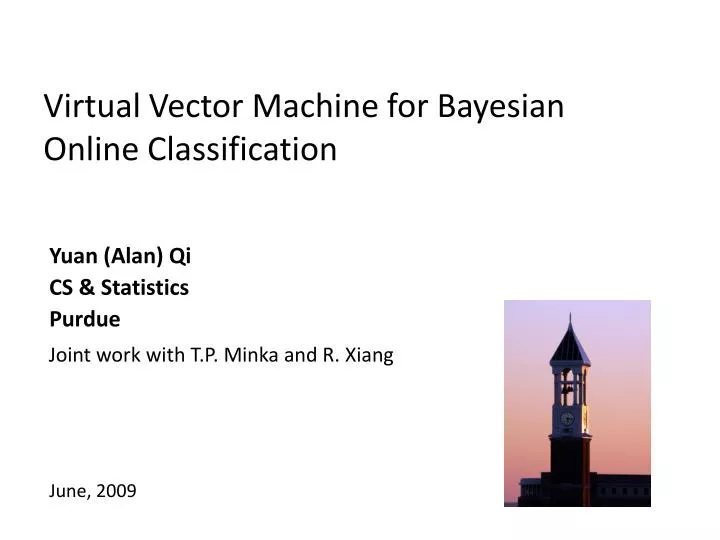 virtual vector machine for bayesian online classification
