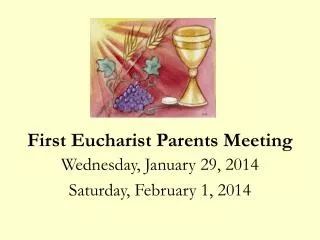 First Eucharist Parents Meeting