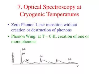 7. Optical Spectroscopy at Cryogenic Temperatures