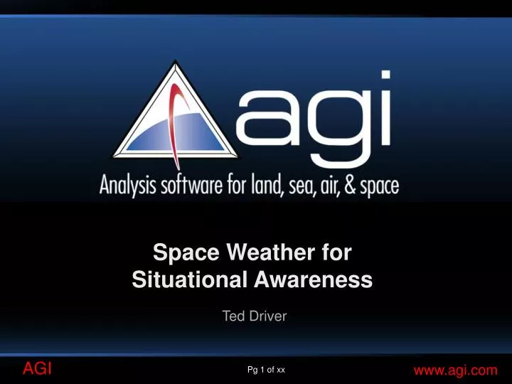 space weather for situational awareness