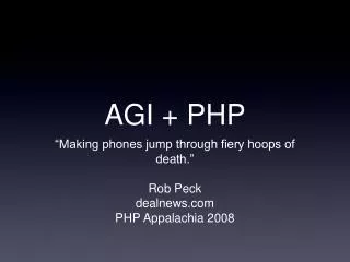 AGI + PHP