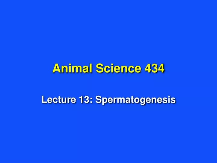 animal science 434