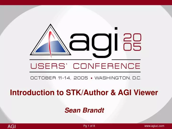 introduction to stk author agi viewer sean brandt