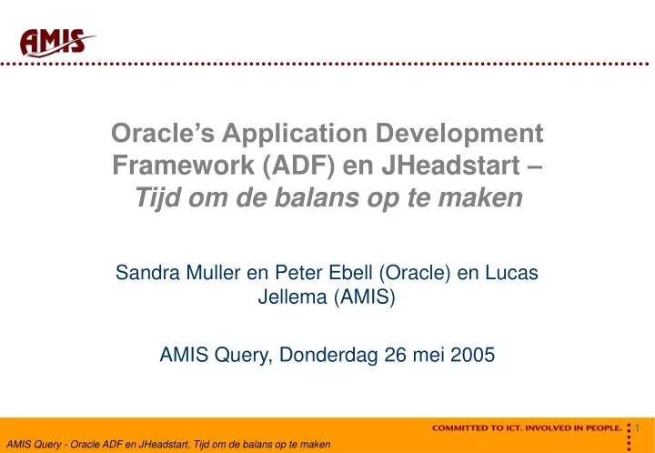 oracle s application development framework adf en jheadstart tijd om de balans op te maken