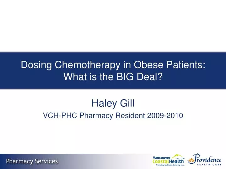 dosing chemotherapy in obese patients what is the big deal
