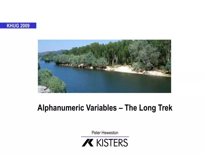 alphanumeric variables the long trek