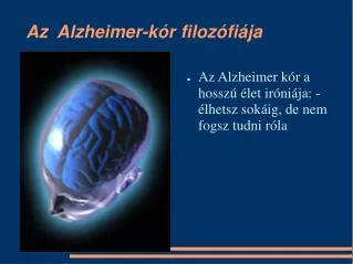 az alzheimer k r filoz fi ja