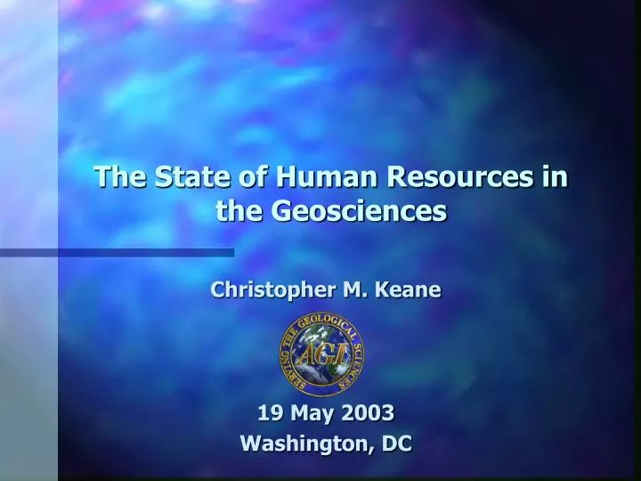 the state of human resources in the geosciences