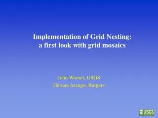 Implementation of Grid Nesting: a first look with grid mosaics