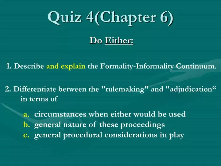 quiz 4 chapter 6
