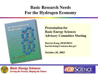 Presentation for Basic Energy Sciences Advisory Committee Meeting Harriet Kung (DOE/BES)