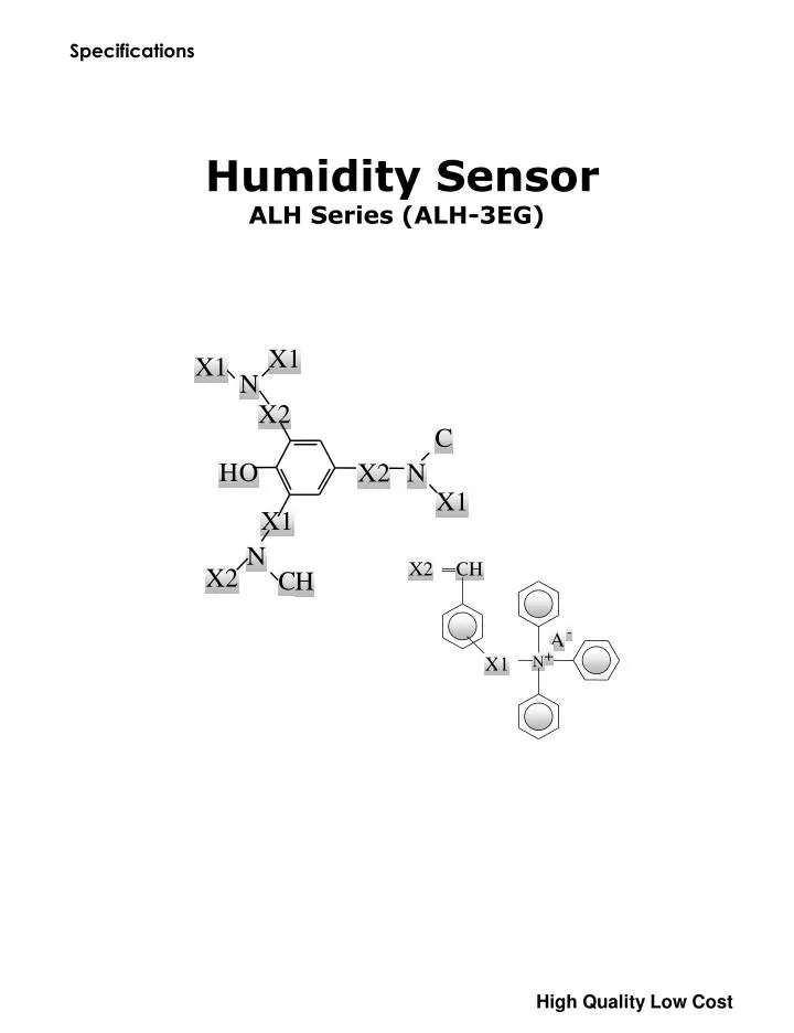 humidity sensor alh series alh 3eg