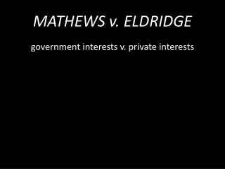 MATHEWS v. ELDRIDGE