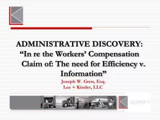 ADMINISTRATIVE DISCOVERY: