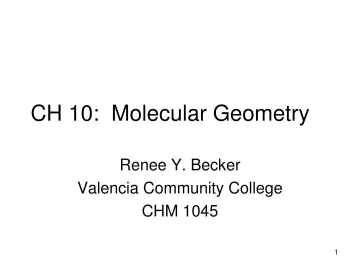 ch 10 molecular geometry