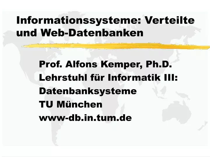 informationssysteme verteilte und web datenbanken