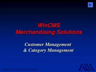 WinCMS Merchandising Solutions Customer Management &amp; Category Management