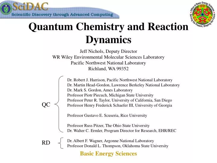 quantum chemistry and reaction dynamics
