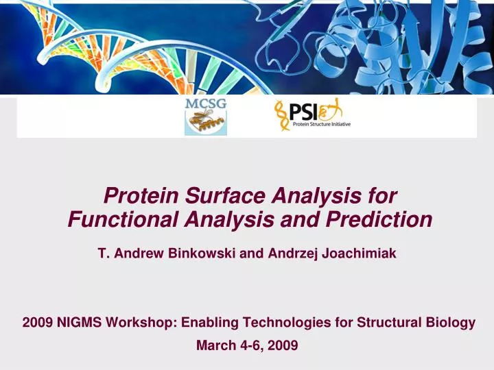 protein surface analysis for functional analysis and prediction