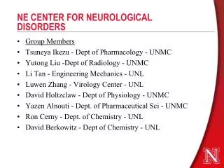 NE CENTER FOR NEUROLOGICAL DISORDERS